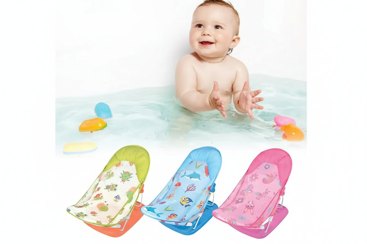 Siège de bain pliable avec coussin – support baignoire
