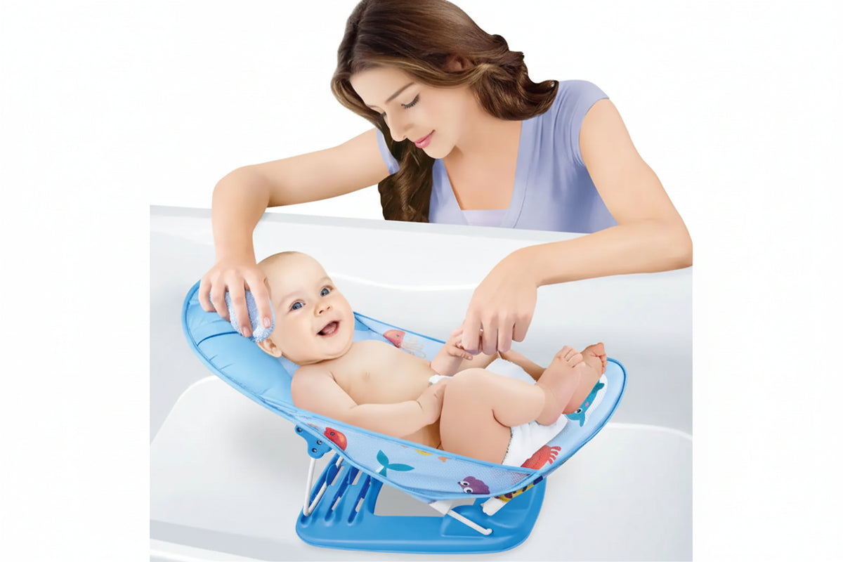 Siège de bain pliable avec coussin – support baignoire