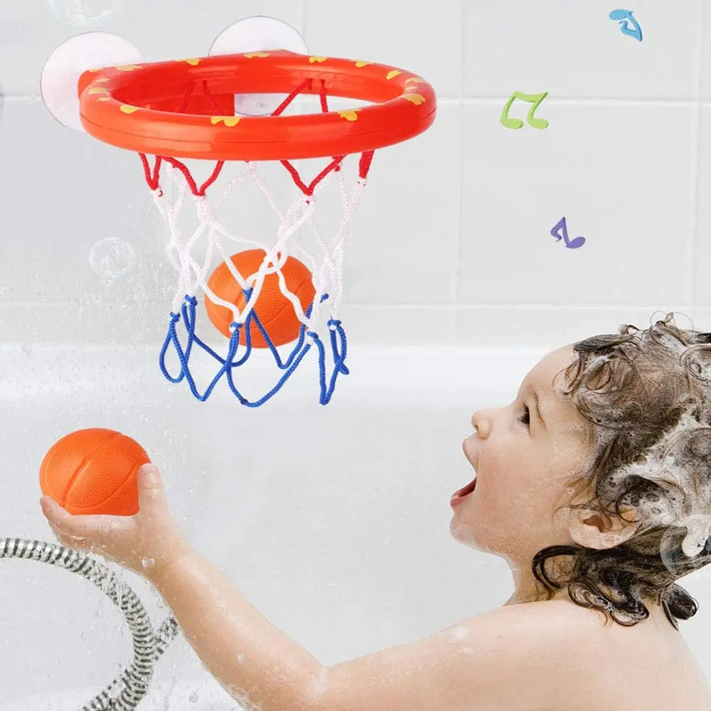 Panier de basket bain 4 pièces – jeu douche enfant