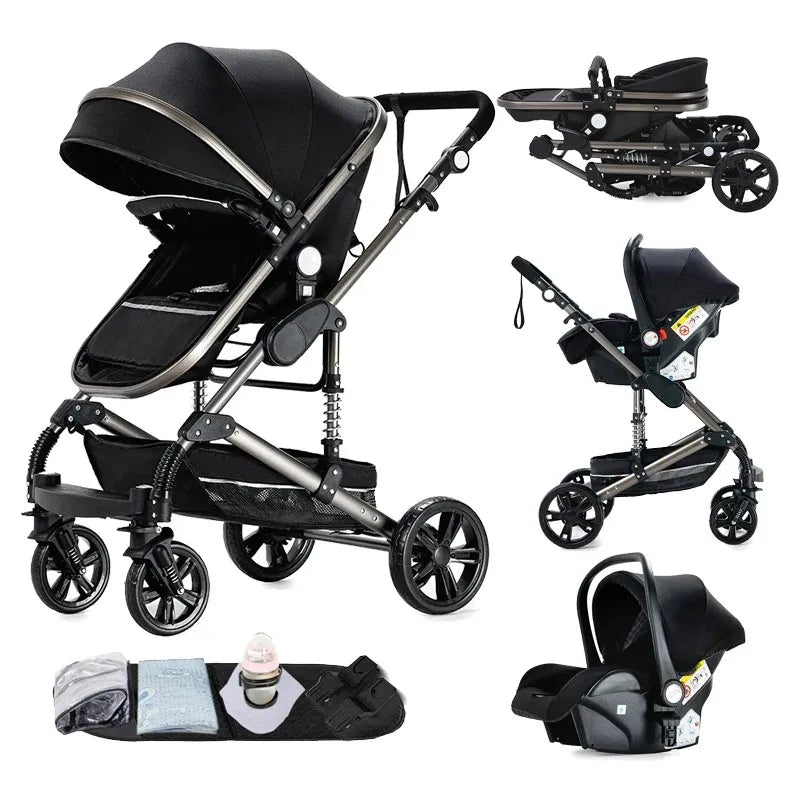 Poussette compacte multifonction pliable