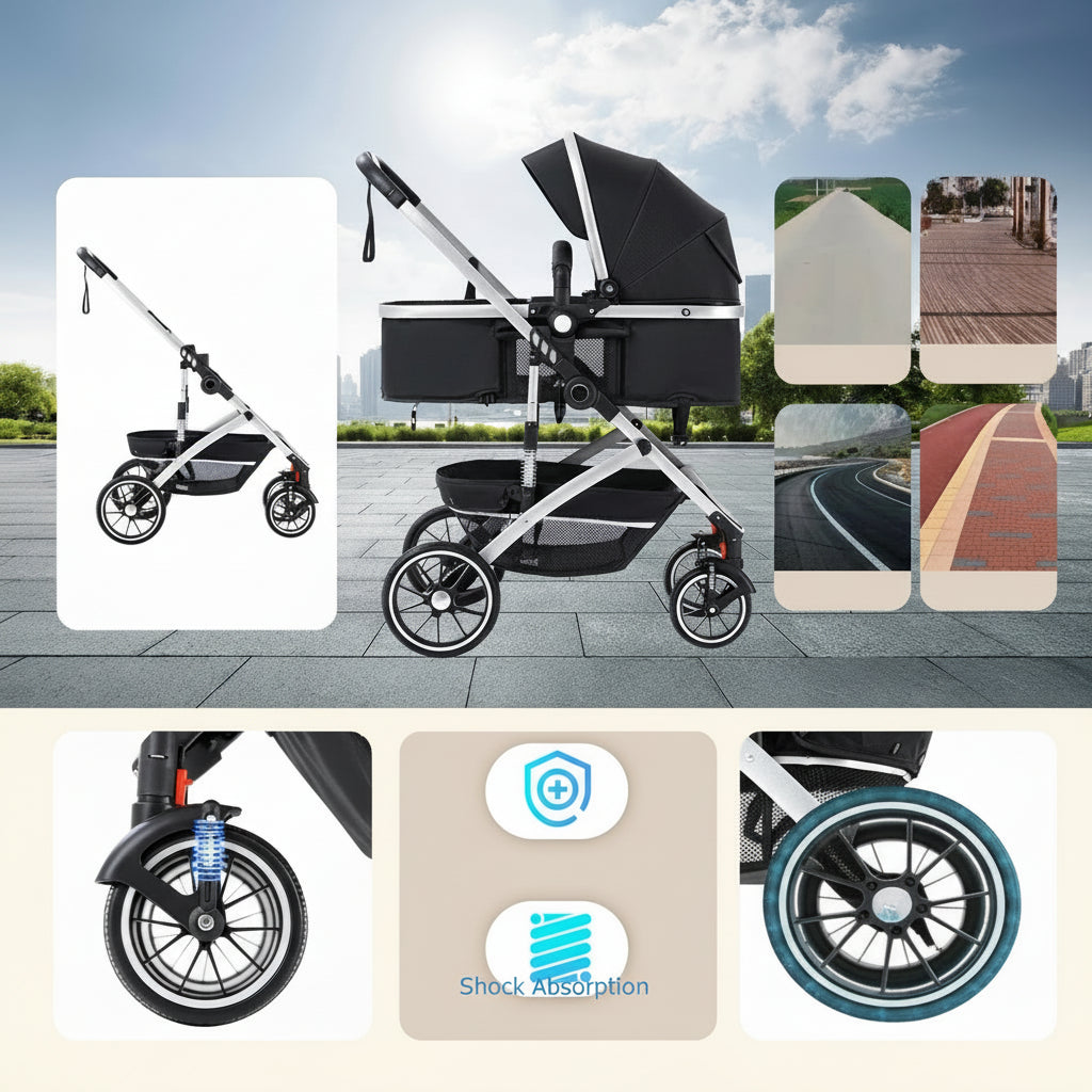 Poussette 3-en-1 système voyage avec siège auto