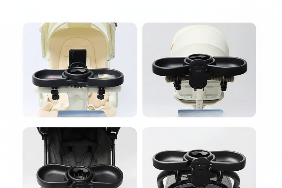 Plateau snack 4-en-1 universel avec porte-gobelet double