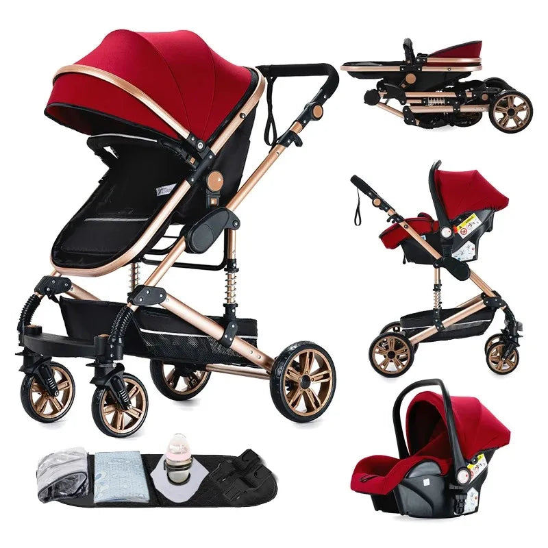 Poussette compacte multifonction pliable