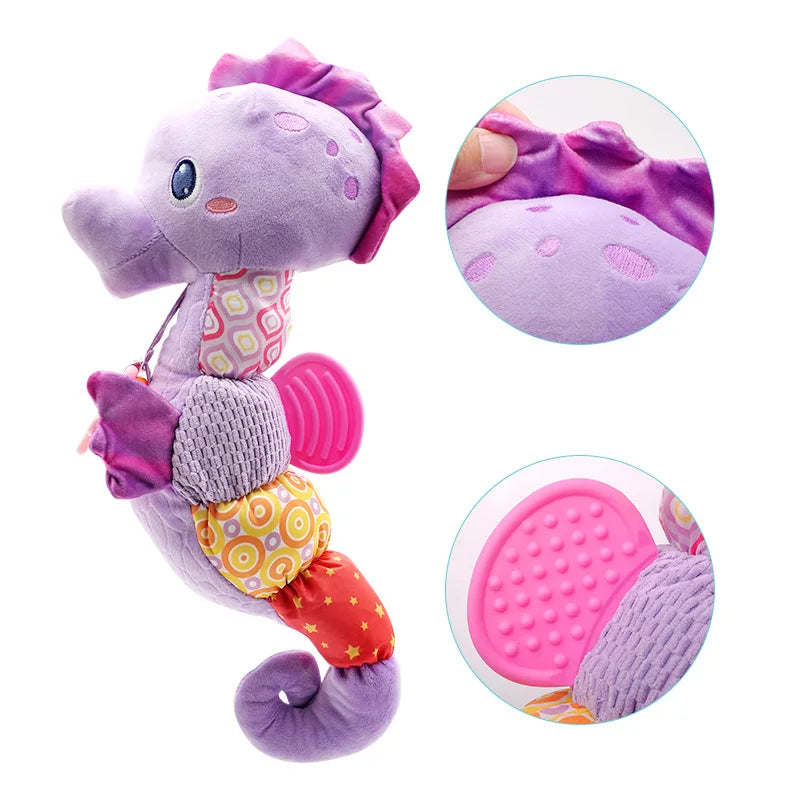 Hochet musical hippocampe doux – jouet naissance