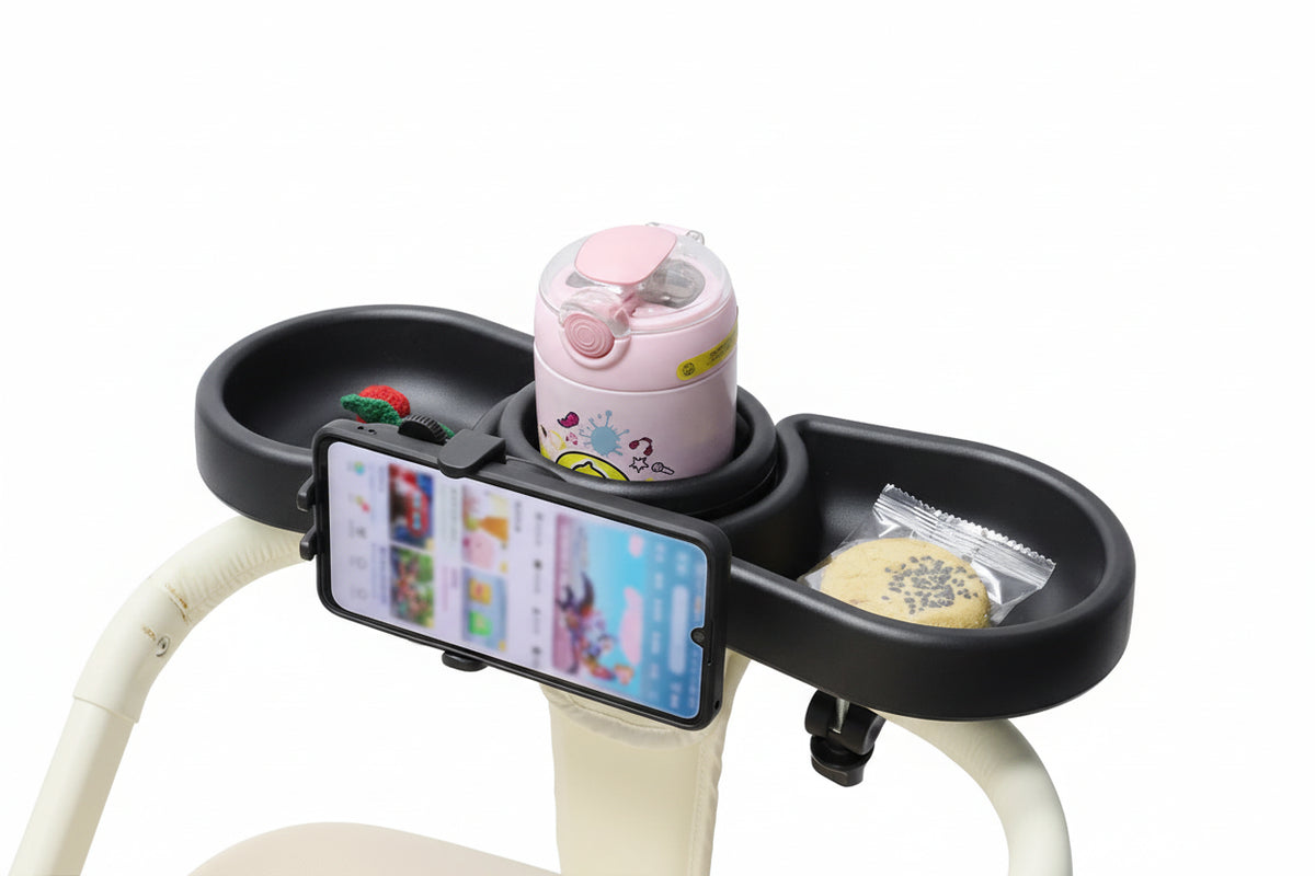 Plateau snack 4-en-1 universel avec porte-gobelet double