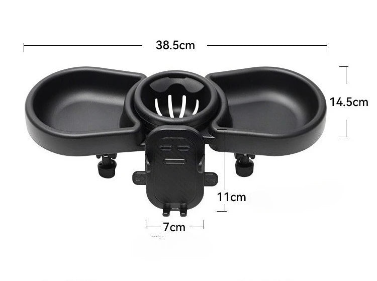 Plateau snack 4-en-1 universel avec porte-gobelet double