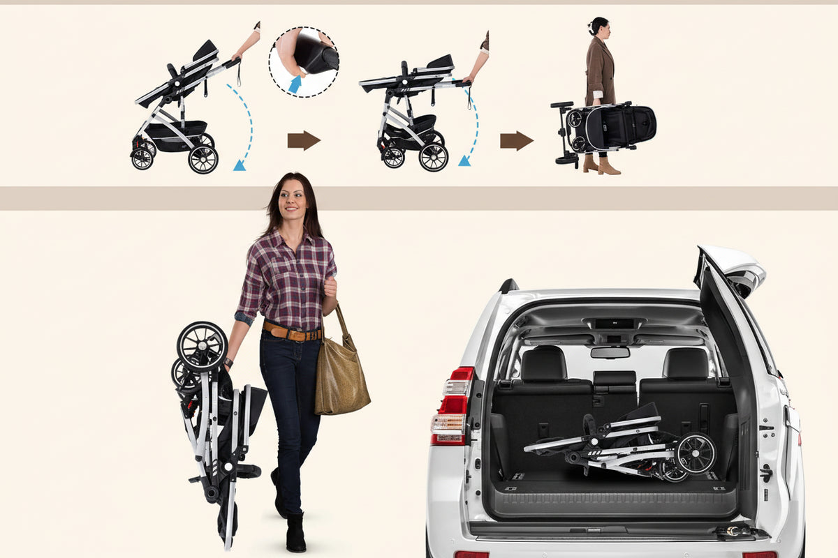 Poussette 3-en-1 système voyage avec siège auto