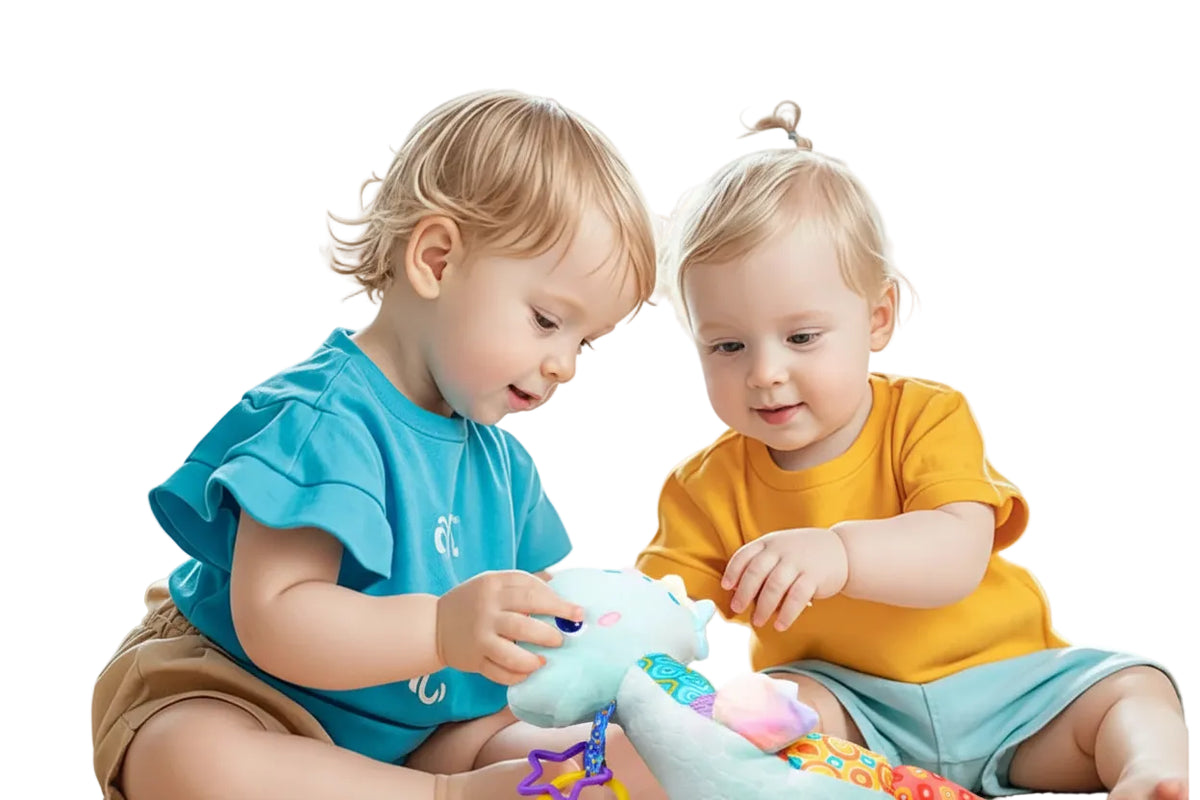 Hochet musical hippocampe doux – jouet naissance