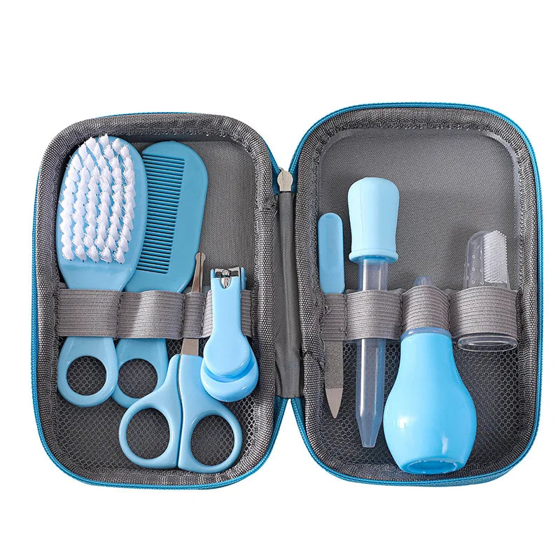 Kit soin bébé 8 pièces – coupe-ongles et mouche-bébé