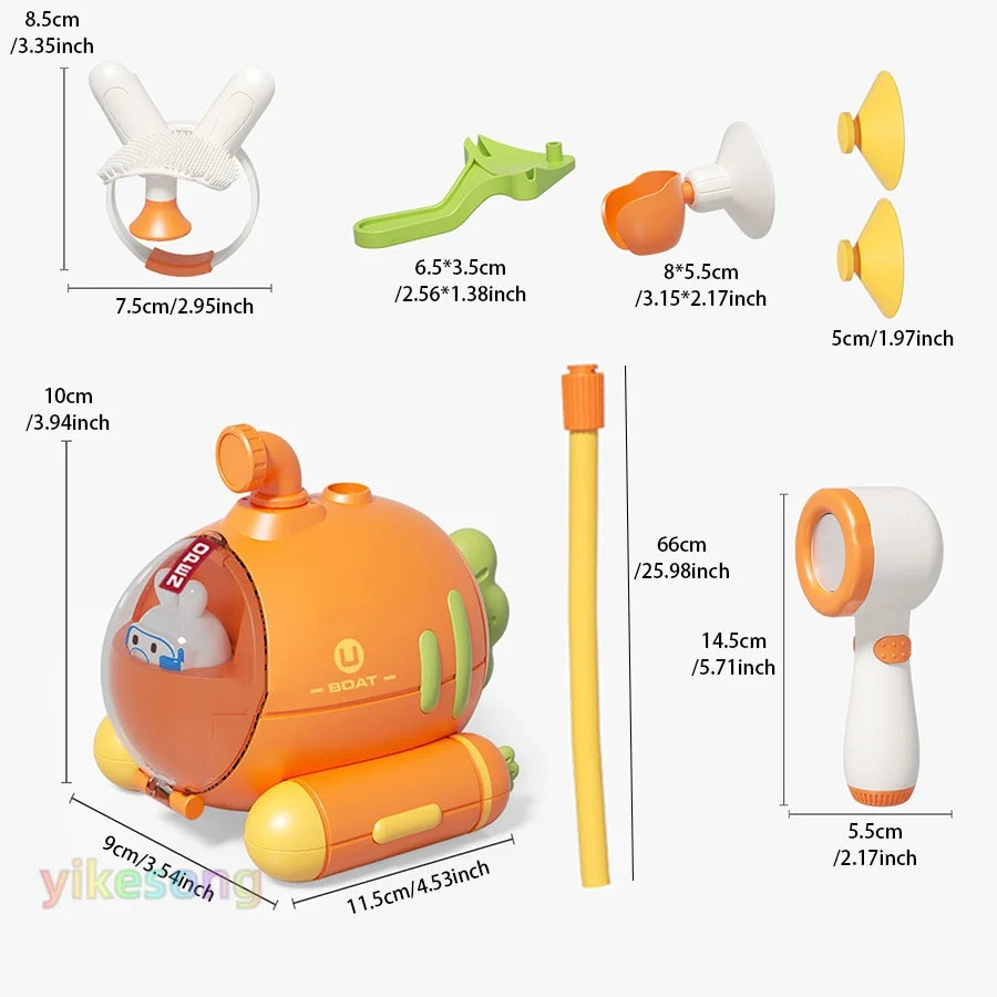 Sous-marin électrique interactif – jouet douche bébé