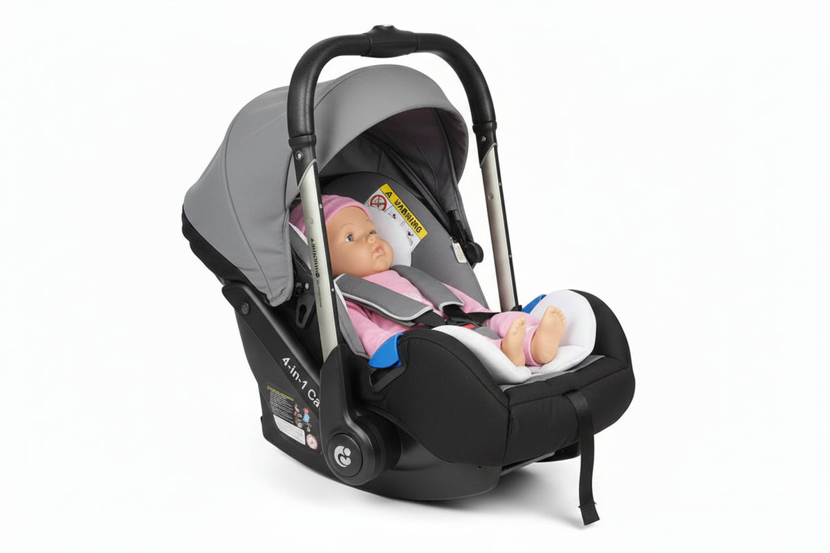 Poussette pliable quatre roues – plusieurs coloris