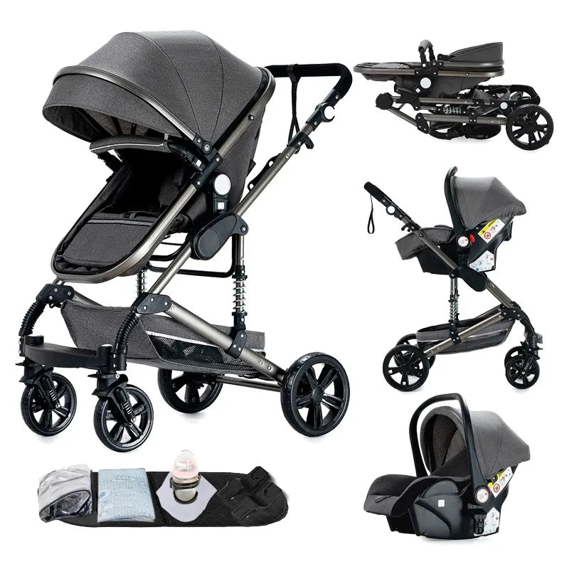 Poussette compacte multifonction pliable