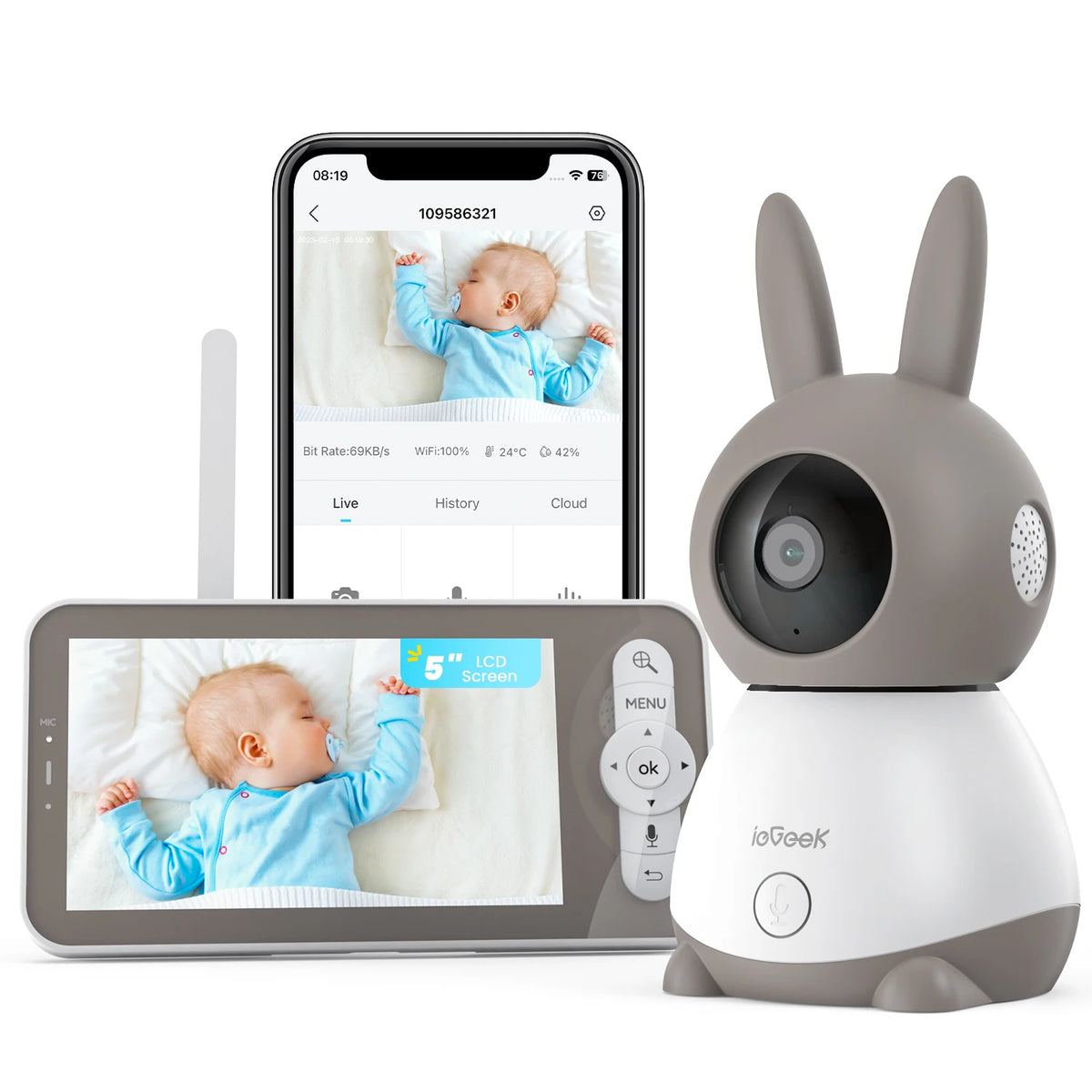 Babyphone caméra 2K