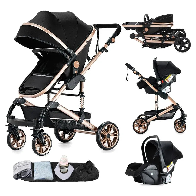 Poussette compacte multifonction pliable