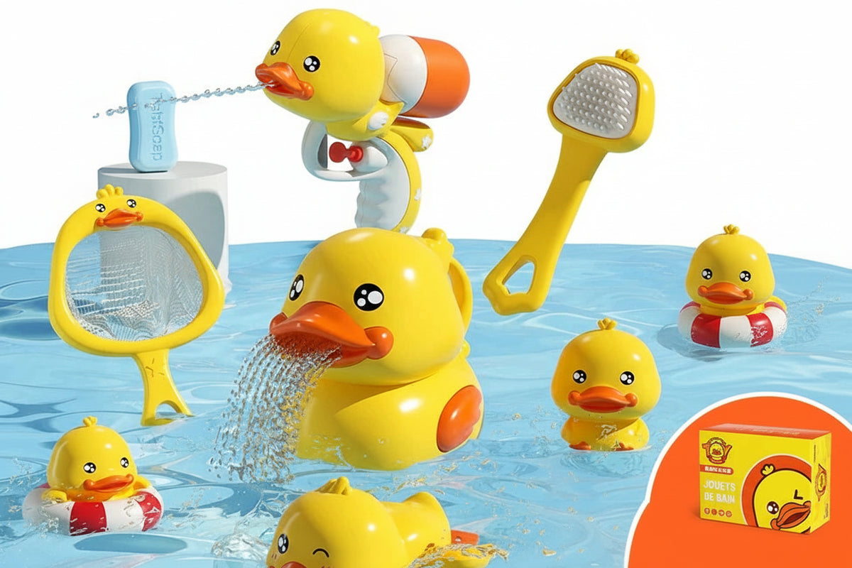 Canard jet d'eau électrique – jouet robinet bain 2024
