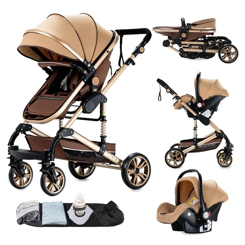 Poussette compacte multifonction pliable