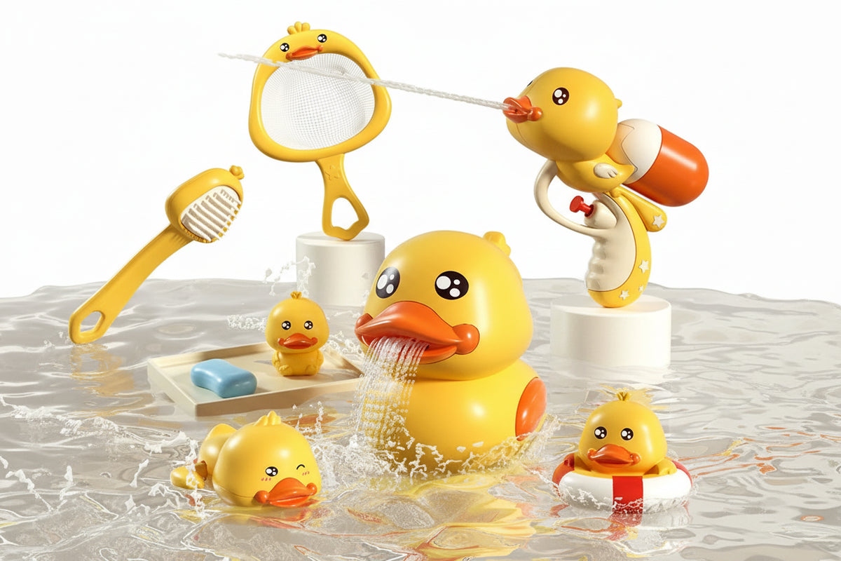 Canard jet d'eau électrique – jouet robinet bain 2024