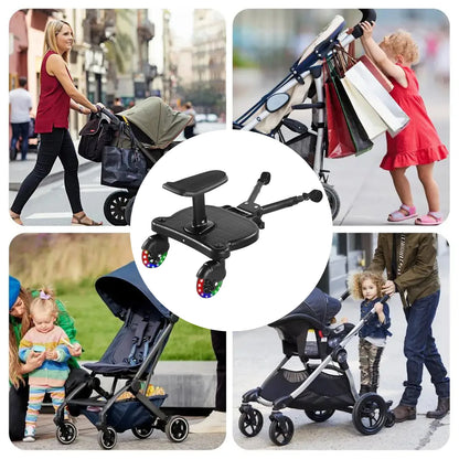 Marchepied poussette 2-en-1 siège détachable 25kg