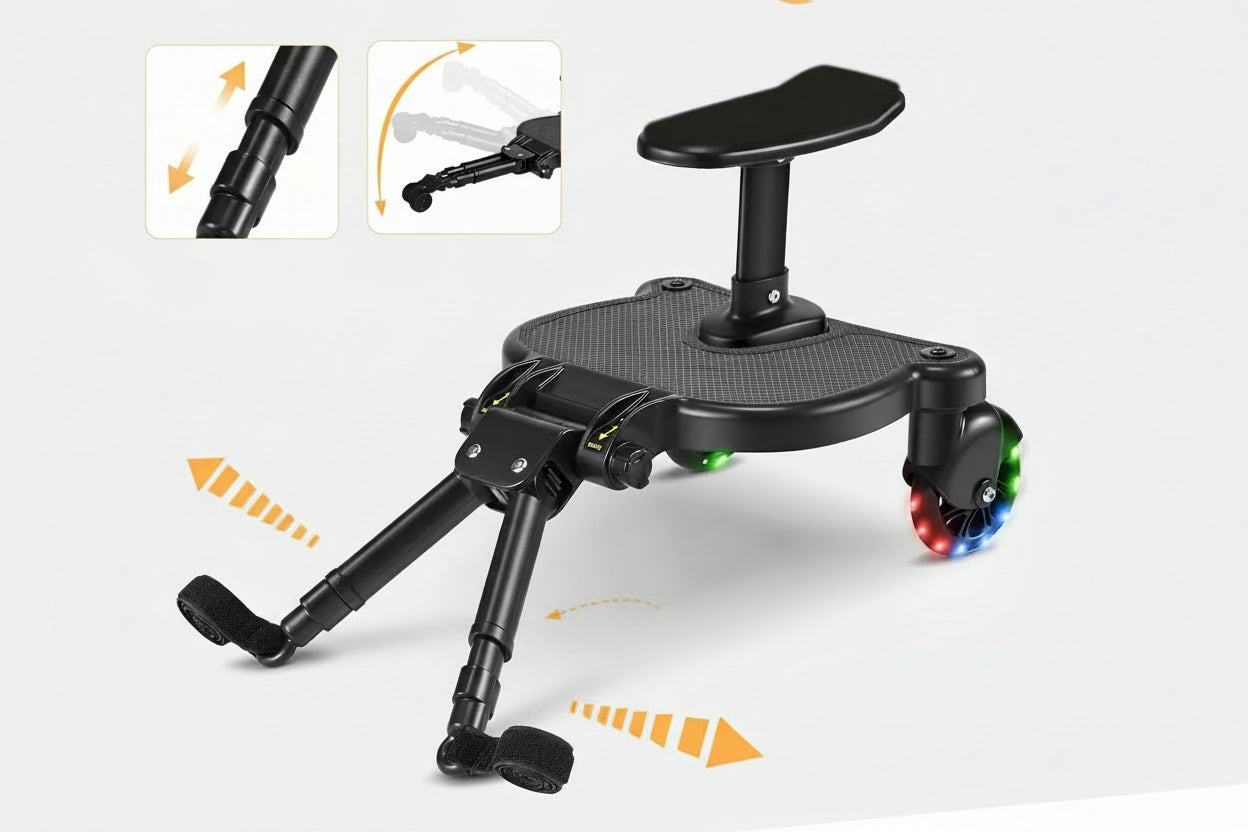 Marchepied poussette 2-en-1 siège détachable 25kg