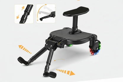 Marchepied poussette 2-en-1 siège détachable 25kg