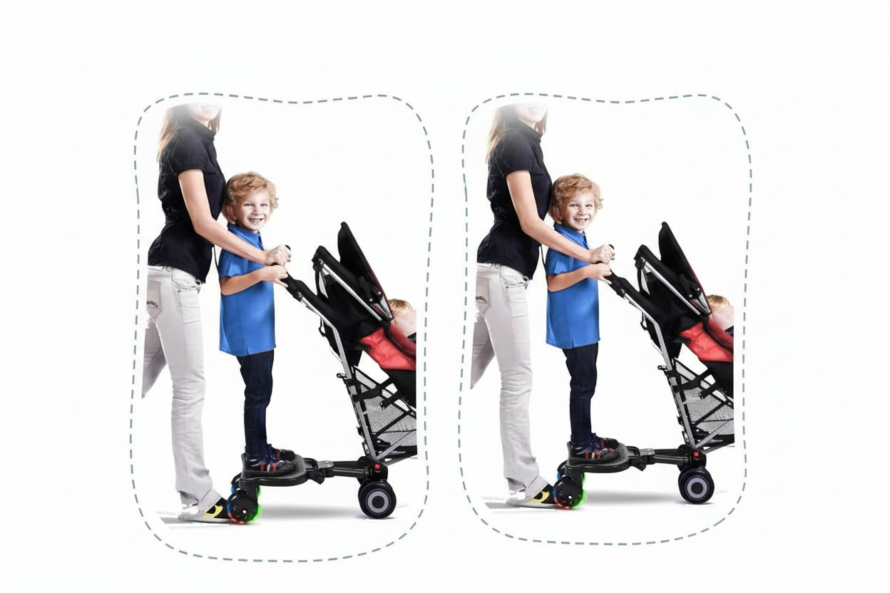 Marchepied poussette 2-en-1 siège détachable 25kg