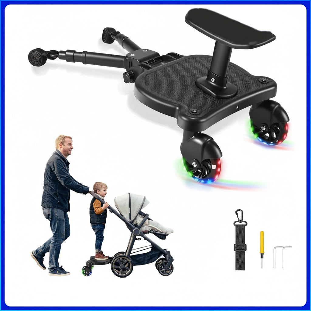 Marchepied poussette 2-en-1 siège détachable 25kg