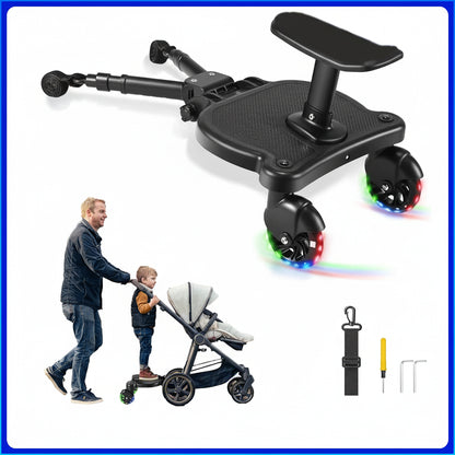 Marchepied poussette 2-en-1 siège détachable 25kg