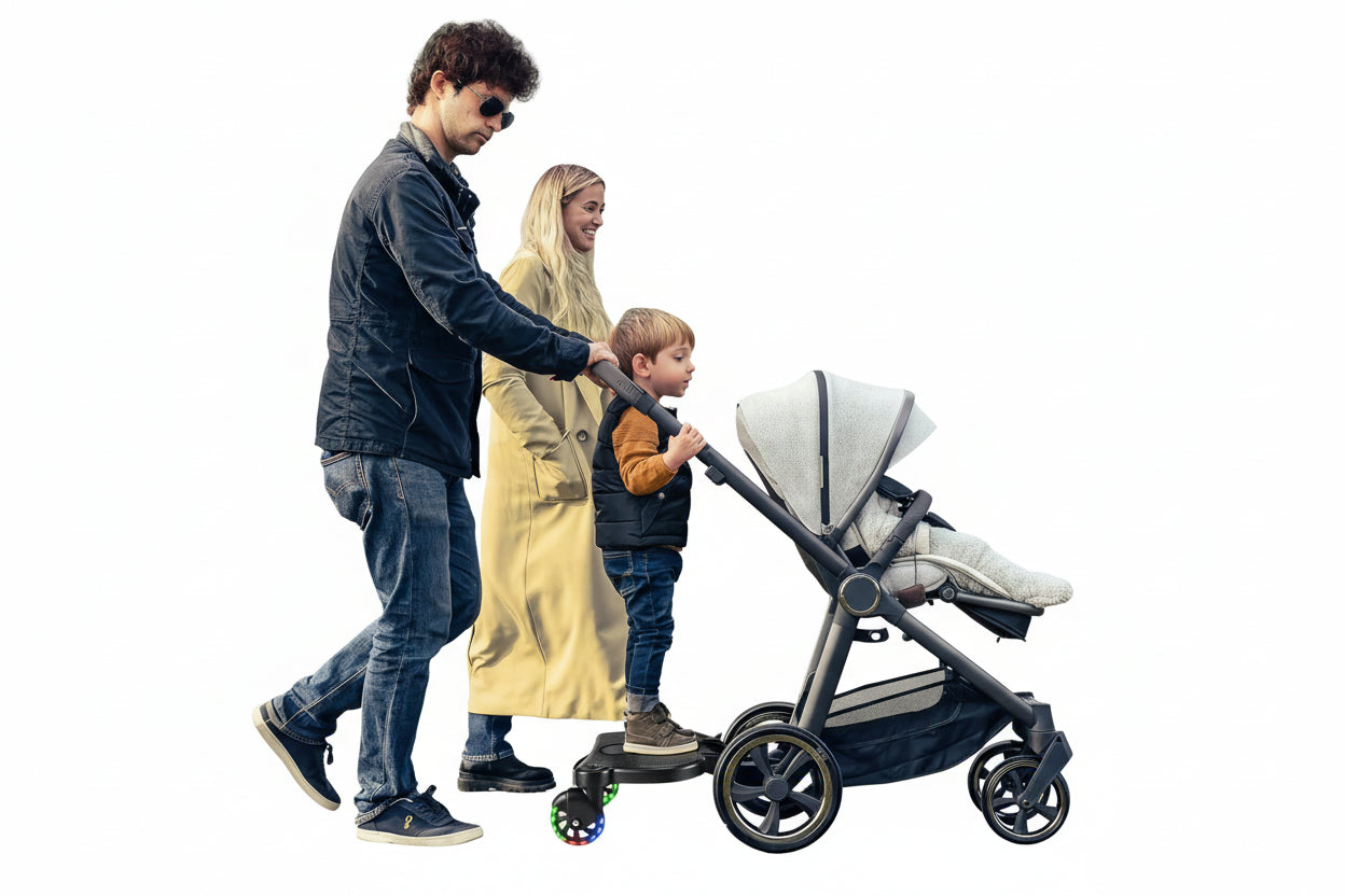 Marchepied poussette 2-en-1 siège détachable 25kg