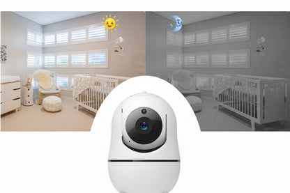 Babyphone vidéo 5" zoom 4x – 22h autonomie berceuse