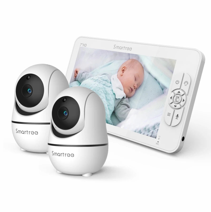 Babyphone vidéo HD 7" double caméra batterie 4000mAh