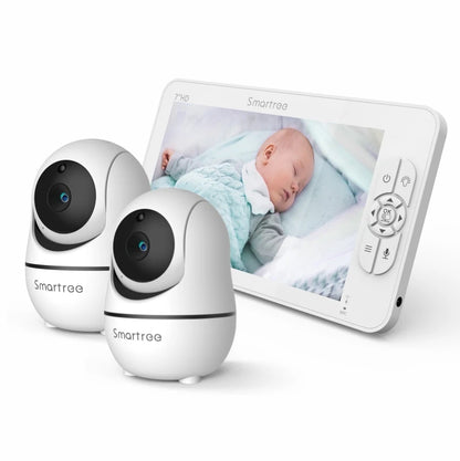 Babyphone vidéo HD 7" double caméra batterie 4000mAh