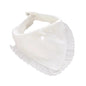 Bavoir dentelle coton 100% – nœud princesse 0-2 ans