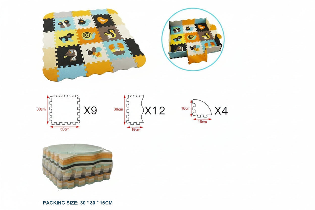 Tapis de jeu bébé pliable et antidérapant