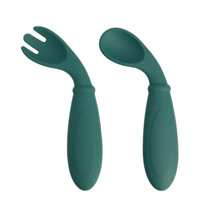 Set cuillère fourchette silicone BPA-free dès 6 mois
