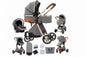 Poussette 3-en-1 haute vue pliable avec moustiquaire