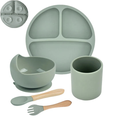Set repas bébé en silicone – pratique et sûr