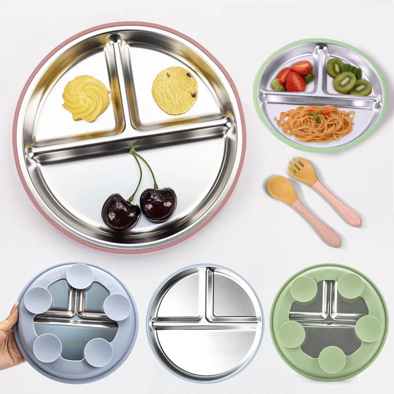 Set repas bébé en silicone – pratique et sûr