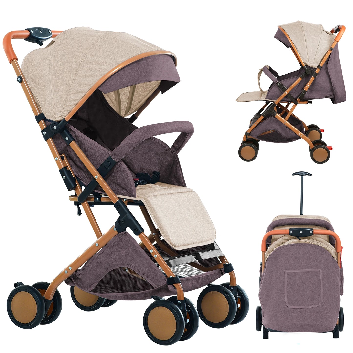 Poussette trolley 20kg 4 roues avec moustiquaire