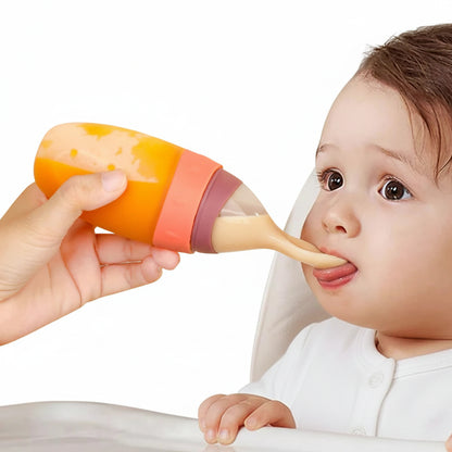 Biberon distributeur silicone 100ml avec cuillère