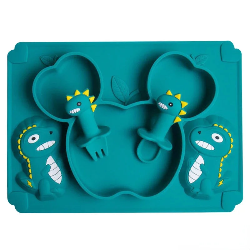 Set repas bébé en silicone – pratique et sûr