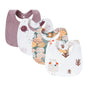 Set 4 bavoirs coton cartoon – serviettes salive bébé