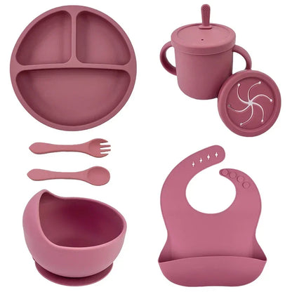 Set repas bébé en silicone – pratique et sûr