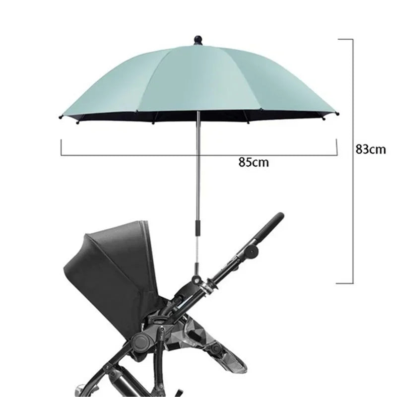 Parasol poussette universel anti-UV et pluie avec pince
