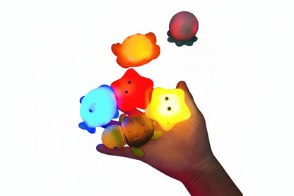 Jouets bain lumineux animaux flottants – 9 pièces