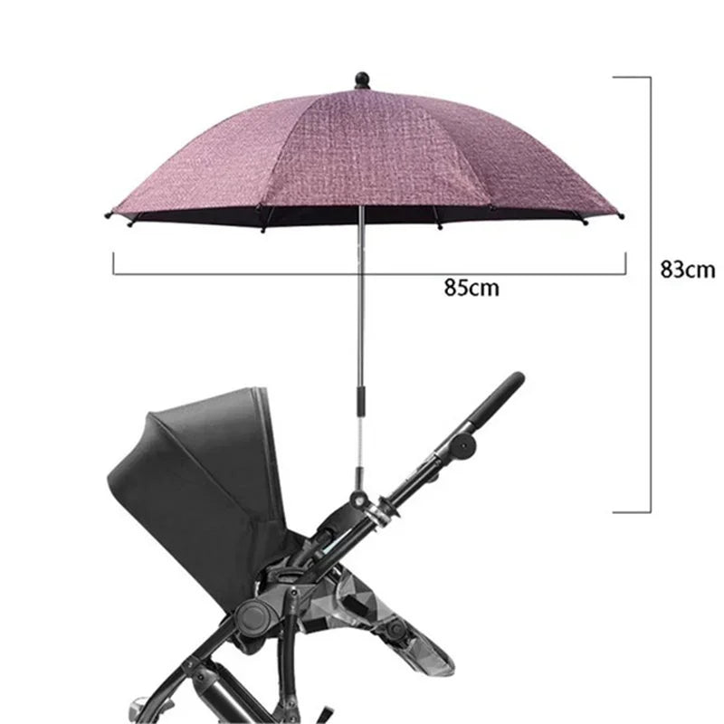 Parasol poussette universel anti-UV et pluie avec pince