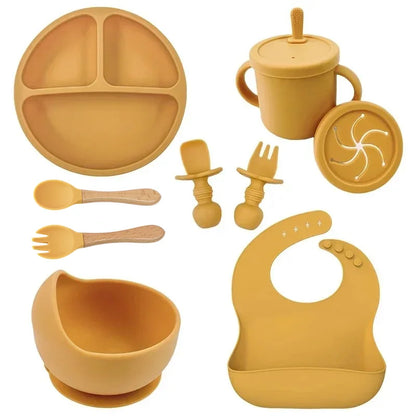 Set repas bébé en silicone – pratique et sûr