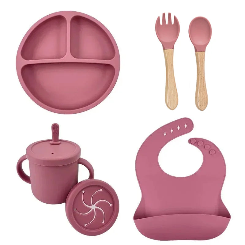 Set repas bébé en silicone – pratique et sûr