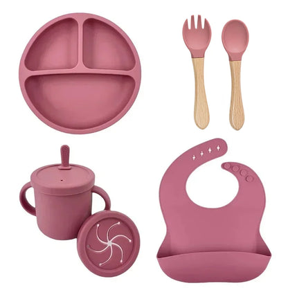 Set repas bébé en silicone – pratique et sûr