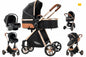 Poussette 3-en-1 haute vue pliable avec moustiquaire