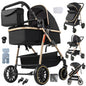 Poussette 3-en-1 roues EVA dossier ajustable 135-180°